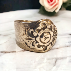 Norwegian Silver Spoon Ring | Dovre Pattern Art Nouveau Ring