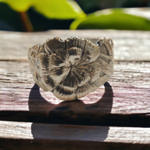 Vintage Sterling Silver Floral Spoon Ring – Baker Manchester 1915–1930 | Australian Size P