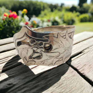 Vintage Sterling Silver Wallace Holly Spoon Ring