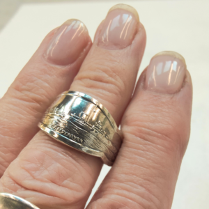 USS Turner Joy sterling silver spoon ring