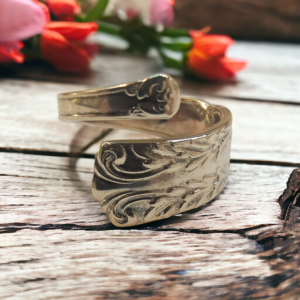Vintage Italian Sterling Silver Spoon Ring Size O | 800 Silver Bologna Hallmarked