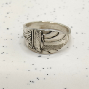 United Nations Sterling Silver Spoon Ring – Vintage Charles M. Robbins (Size U)