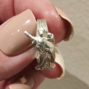 Sacajawea Sterling Silver Souvenir Spoon Ring – Handcrafted Vintage Jewellery | Silver Rose Jewellery