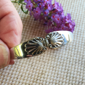 1905 Limited Edition Shell Pattern Sterling Silver Cuff – Handmade Vintage Jewellery | Silver Rose Jewellery