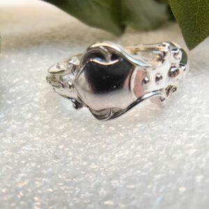 1907 Vintage Sheffield Sterling Silver Spoon Ring – Handmade Statement Jewellery | Silver Rose Jewellery