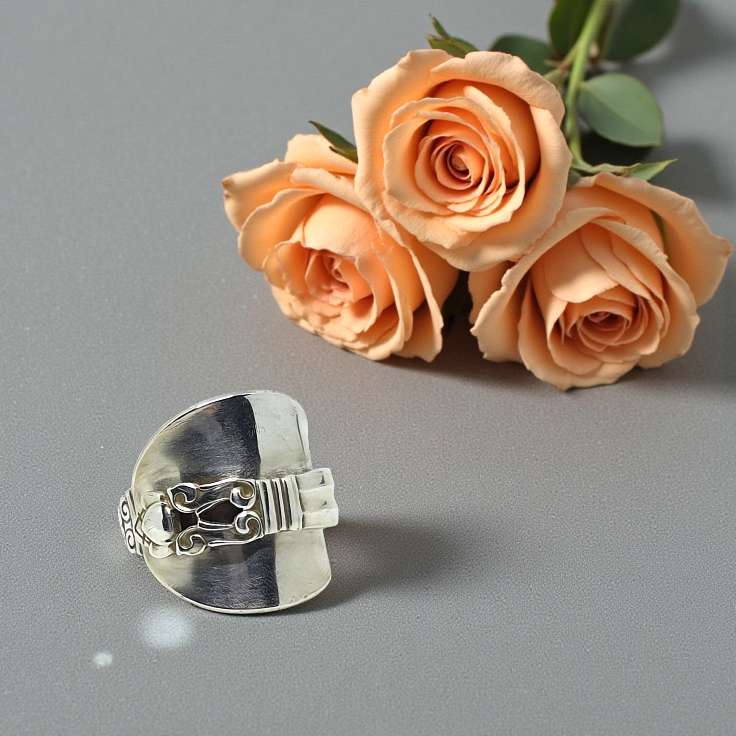Sterling silver Georg Jensen spoon ring