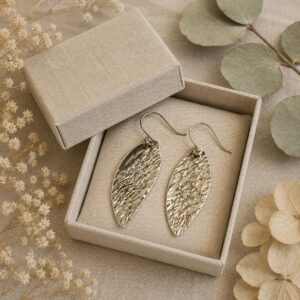 Woodland Texture Sterling Silver Earrings