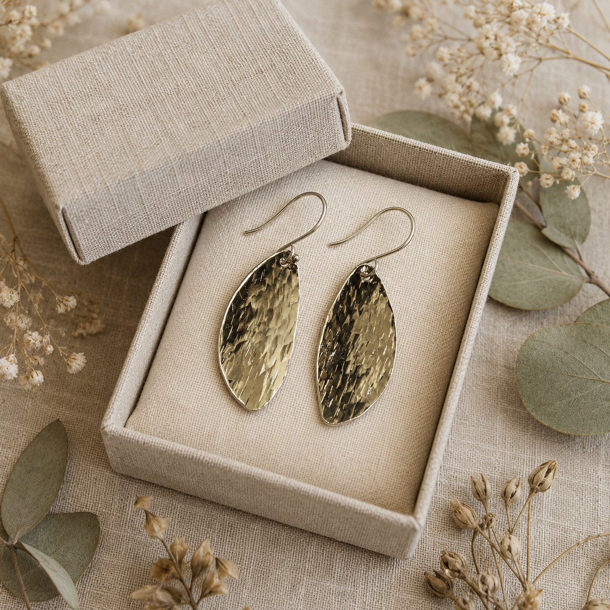 Moonlit Bark Sterling Silver Earrings