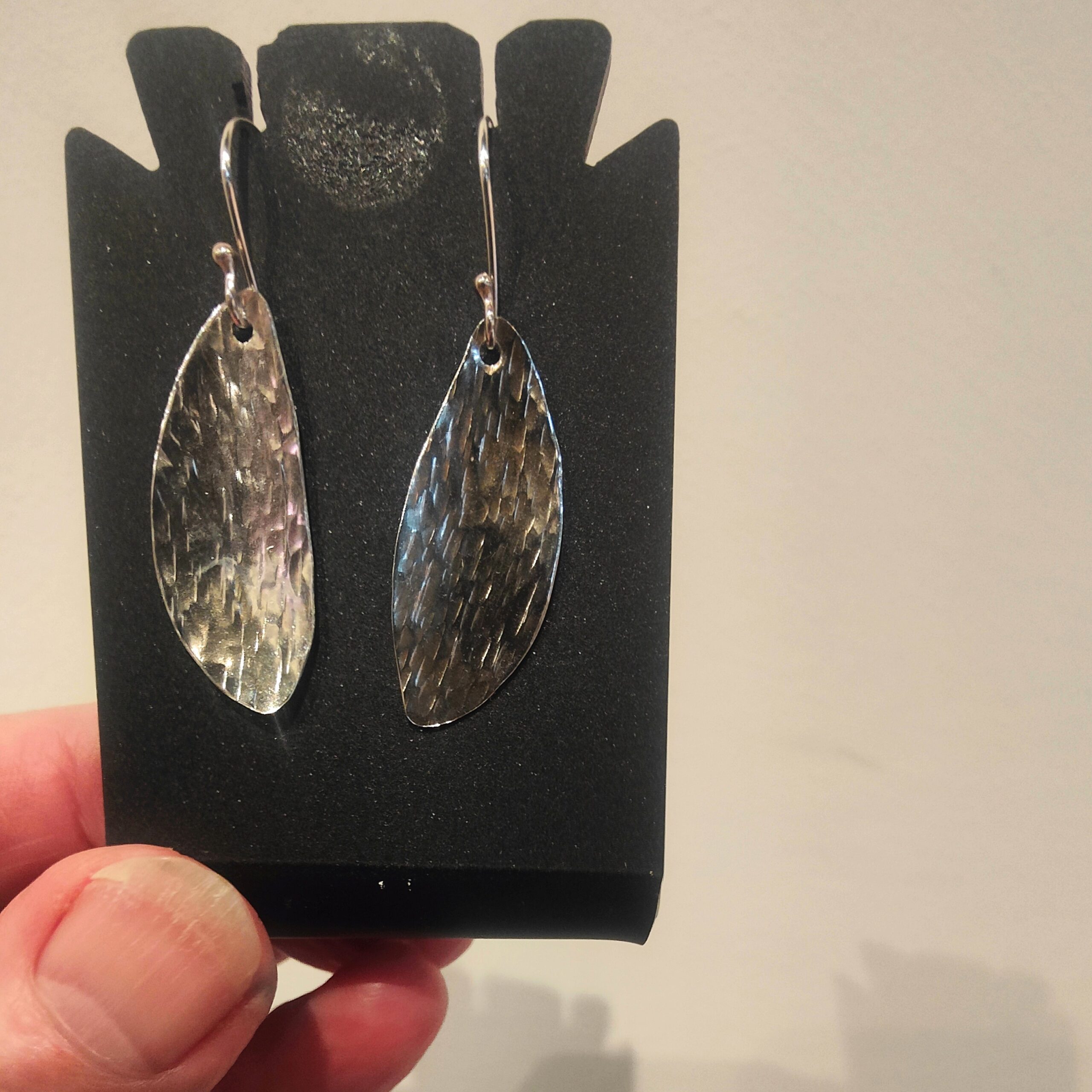 Moonlit Bark Sterling Silver Earrings - Image 3
